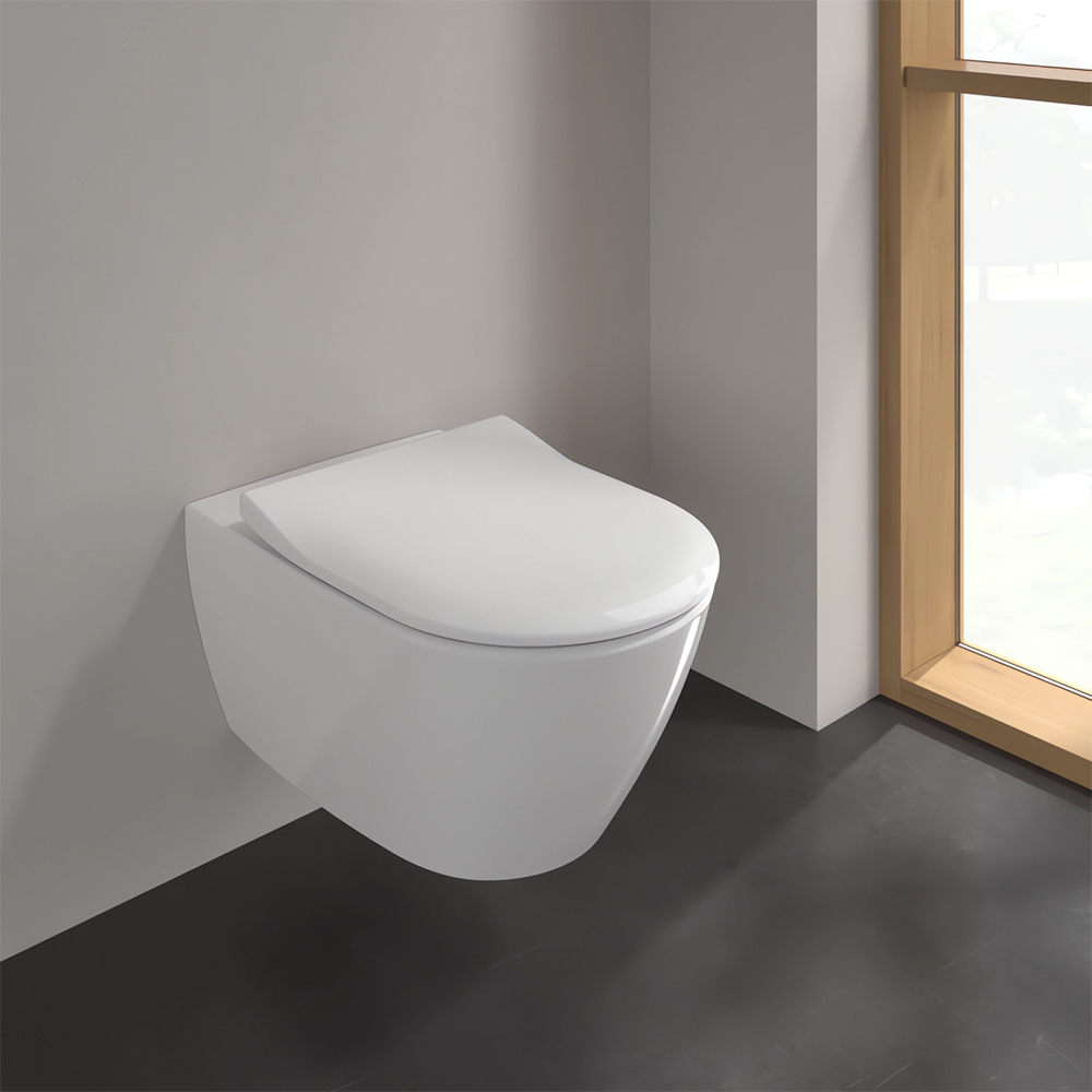 Унитаз подвесной Villeroy & Boch Subway 2.0 5614R201 56х37 с сиденьем и креплением (белый)