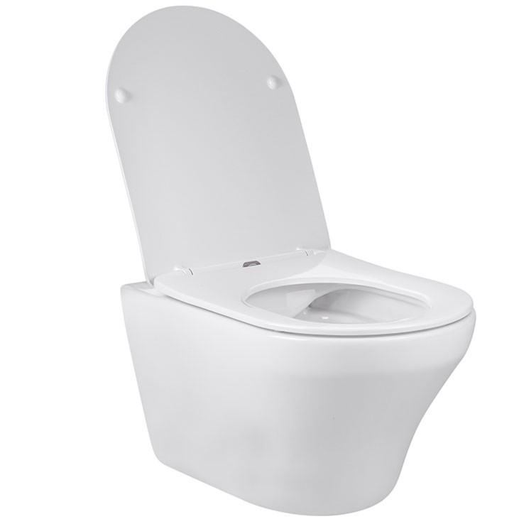 Унитаз подвесной Vincea Edge-M VT1-37 55.5x36.5x35.5 (белый), безободковый с быстросъемным сиденьем