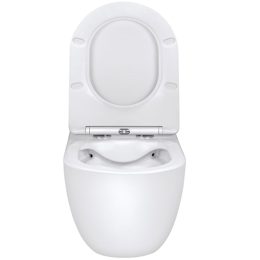 Унитаз подвесной Vincea Evo VT1-34 55.5x36.5x35.5 (белый), безободковый с быстросъемным сиденьем
