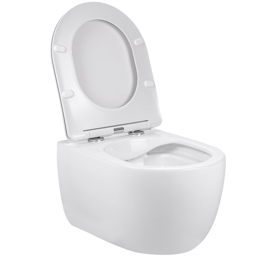 Унитаз подвесной Vincea Evo VT1-34S 49x37x34 (белый), безободковый с быстросъемным сиденьем