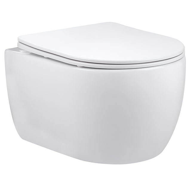 Унитаз подвесной Vincea Evo VT1-34S 49x37x34 (белый), безободковый с быстросъемным сиденьем