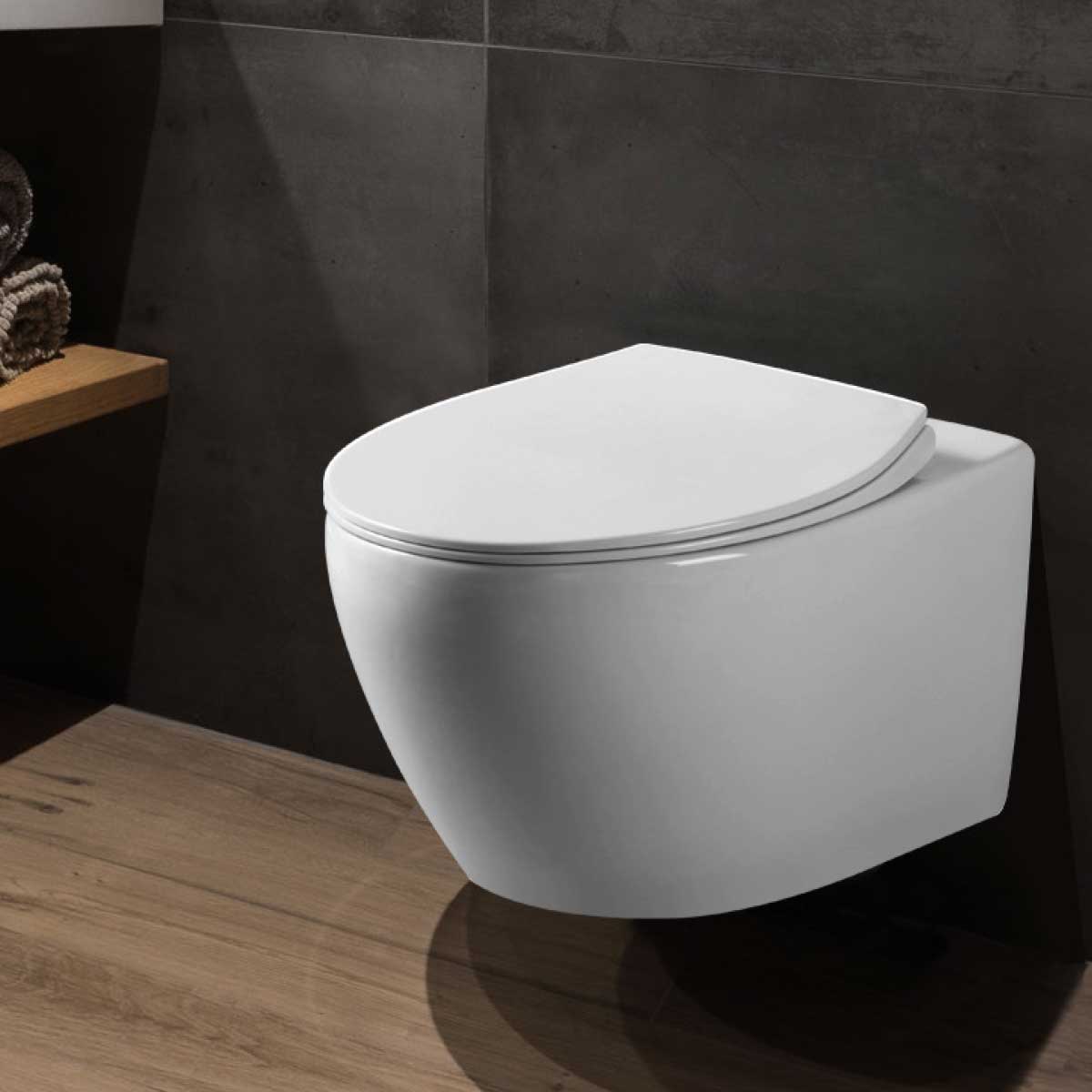 Унитаз подвесной Vincea Felice VT1-25 53x38x35 (белый), безободковый с быстросъемным сиденьем