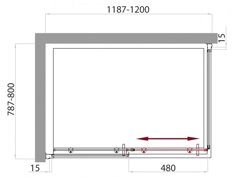 Душевой уголок BelBagno Uno UNO-AH-1-120/80-C-Cr 120x80