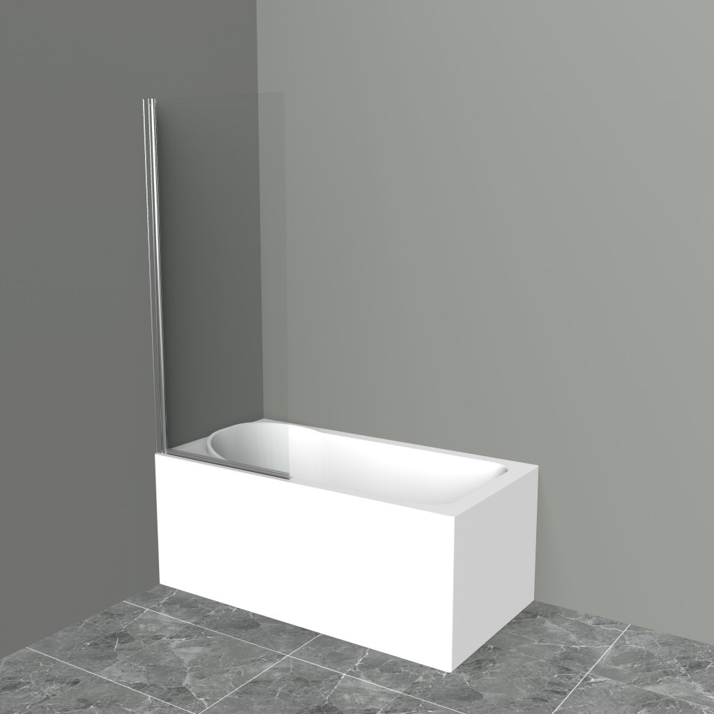 Шторка на ванну BelBagno Uno UNO-V-1-80/150-C-Cr 80x150