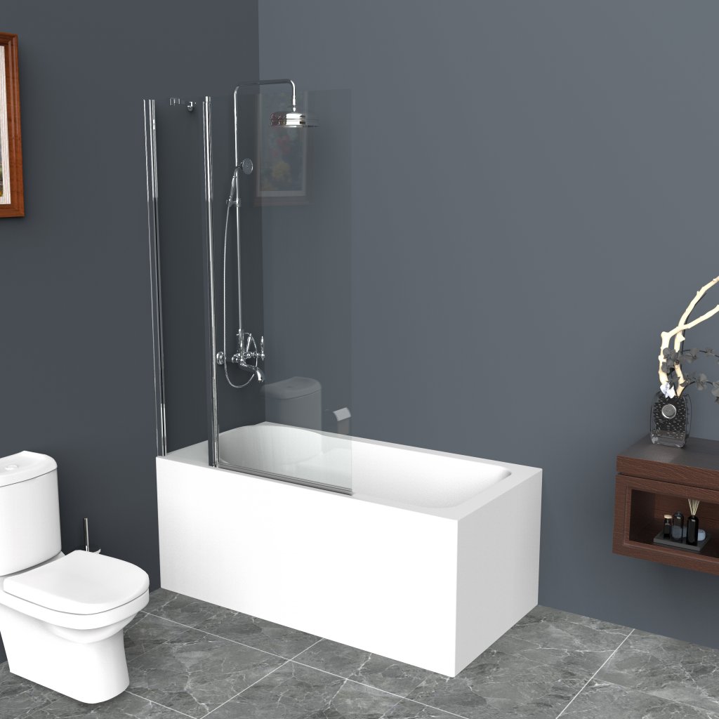 Шторка на ванну BelBagno Uno UNO-V-11-90/150-P-Cr 90x150