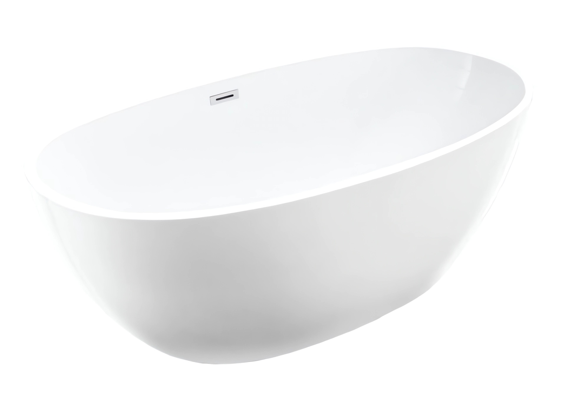 Ванна акриловая отдельностоящая Vincea VBT-404-1700 170x85 (белый ), слив-перелив в комплекте