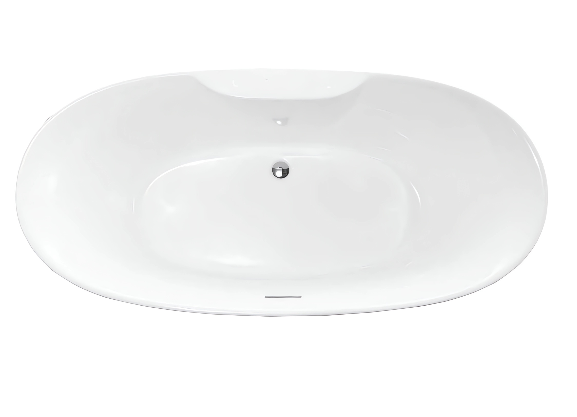Ванна акриловая отдельностоящая Vincea VBT-405B-1700 170х80 (белый ), щелевой перелив в комплекте 