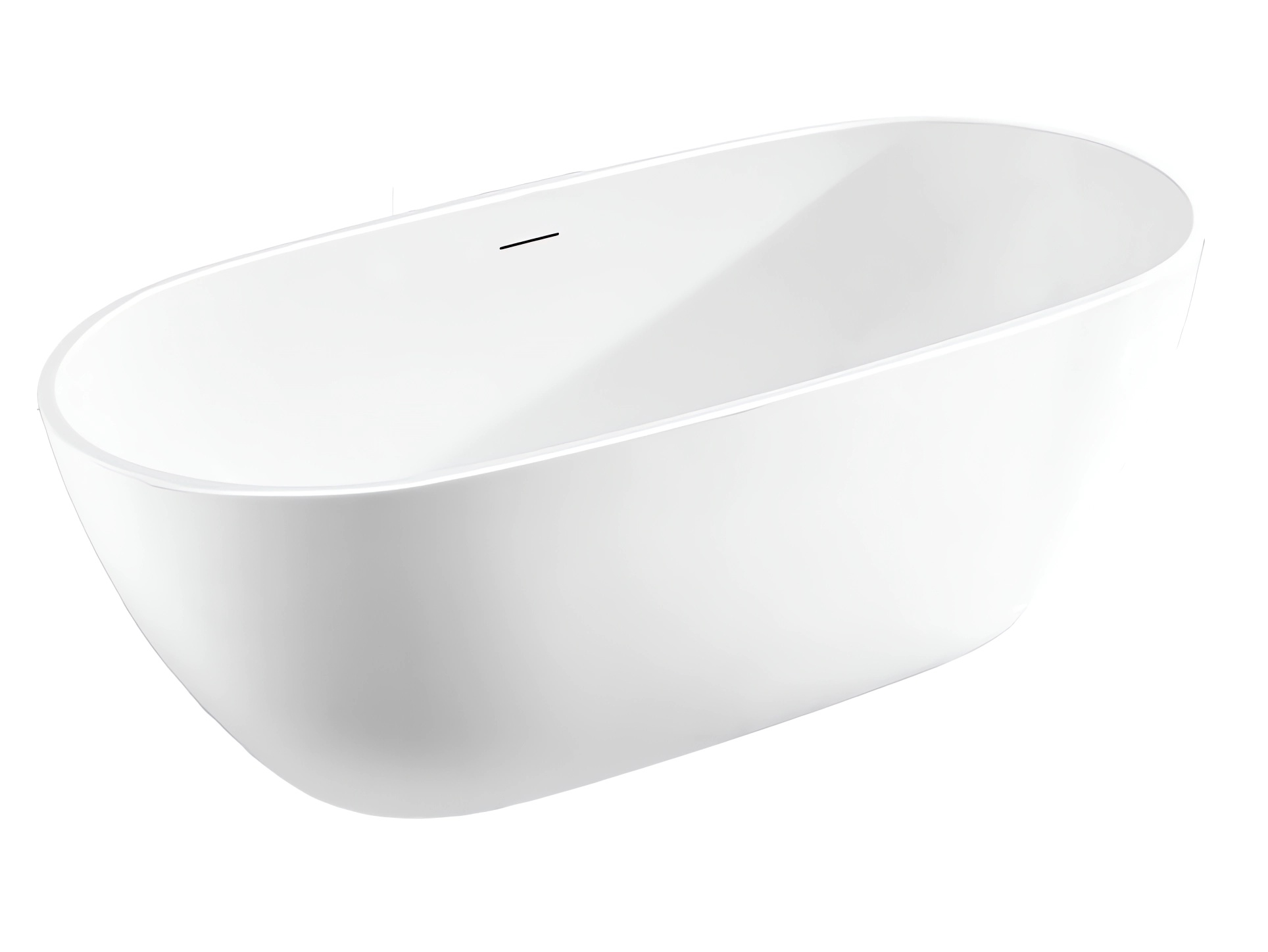 Ванна акриловая отдельностоящая Vincea VBT-408-1700 170х81.5 (белый), щелевой перелив в комплекте 