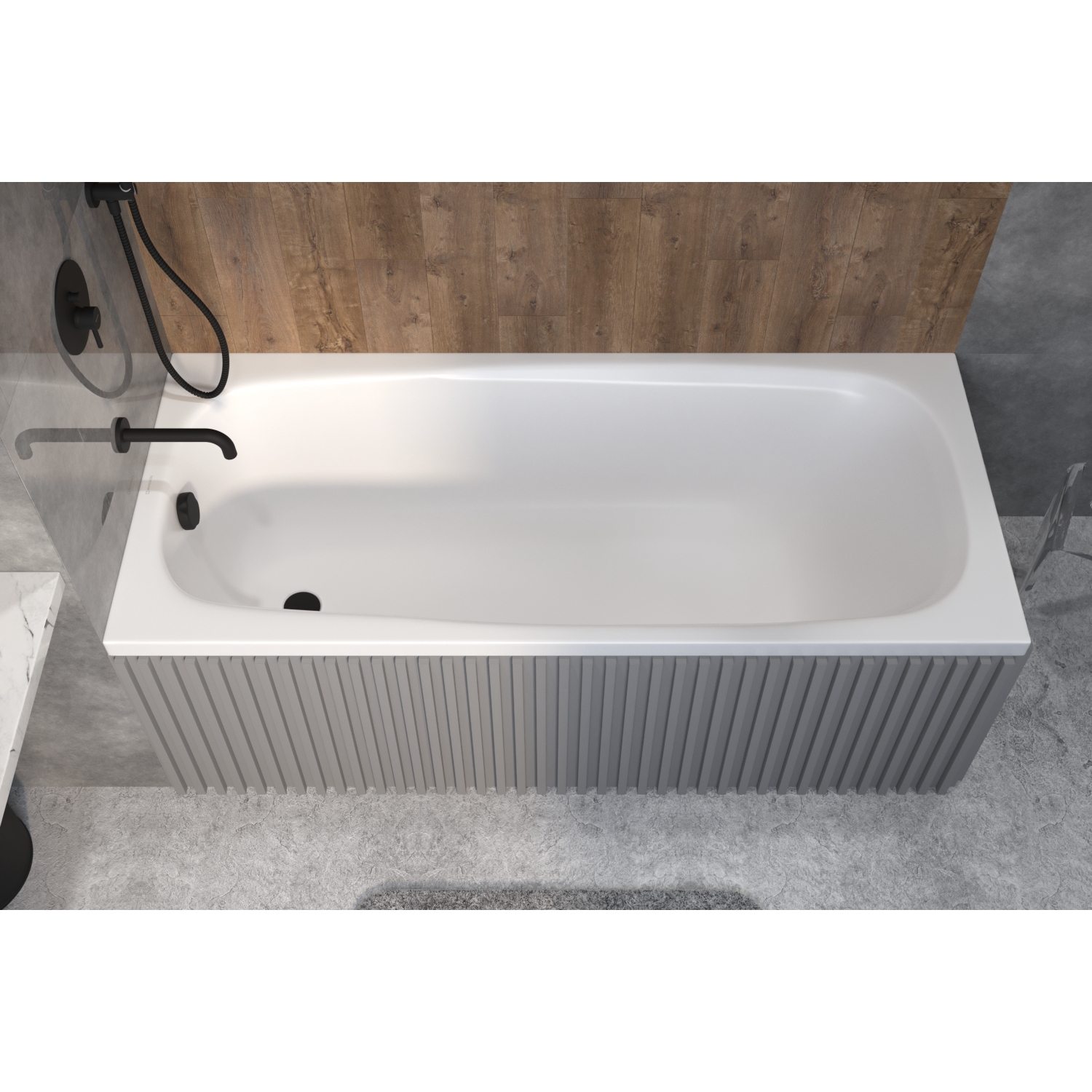 Ванна пристенная акриловая Whitecross Layla 0102.170075.100 170x75 (белый глянцевый), без слива-перелива