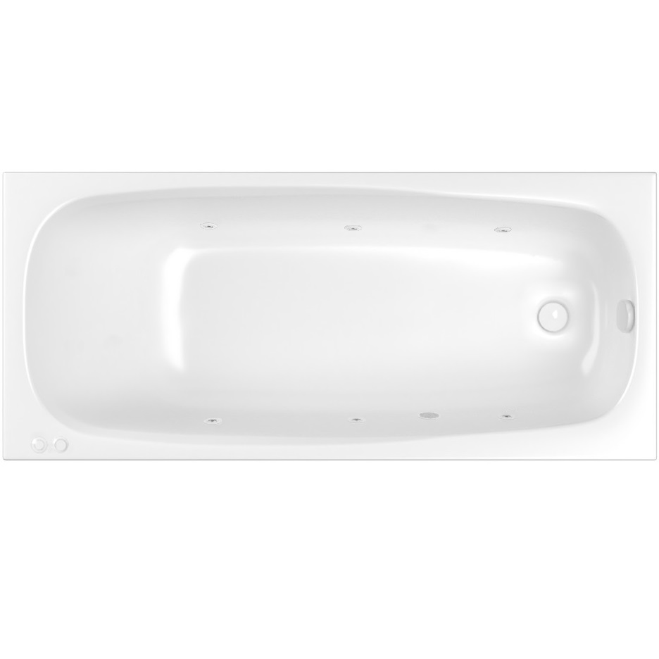 Ванна гидромассажная Whitecross Layla SOFT 0102.180080.100.SOFT.WH 180x80 (белый глянцевый), каркас, слив-перелив