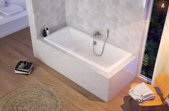Ванна акриловая встраиваемая Excellent Aquaria Lux Slim WAEX.AQU18WHS 180x80 (белый глянец), без слива-перелива