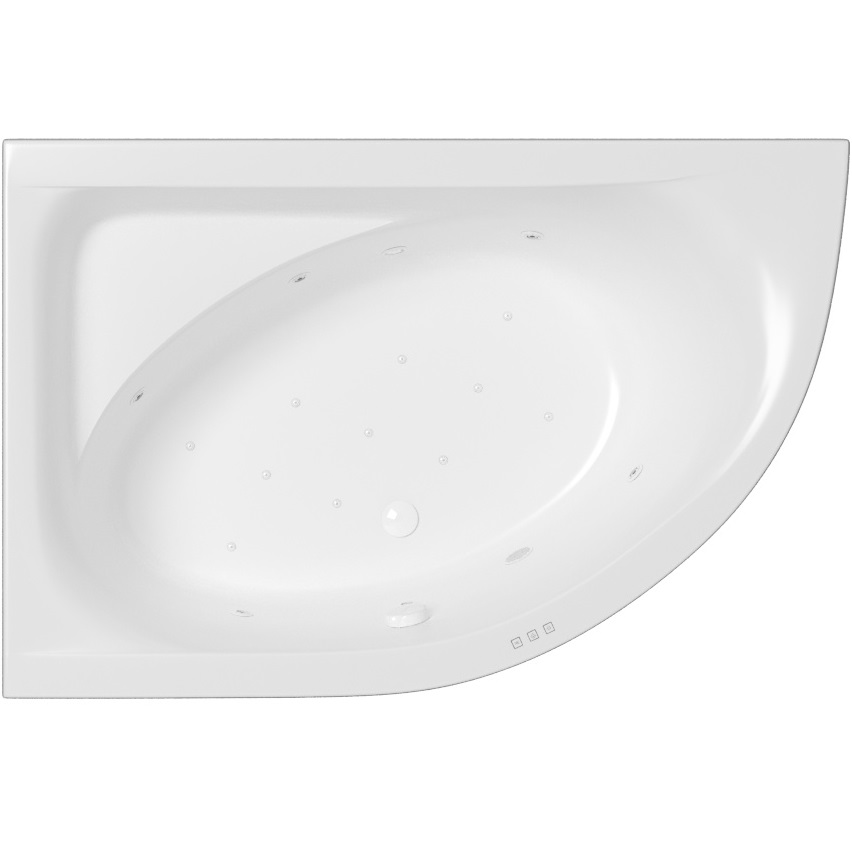 Ванна гидромассажная Whitecross Aquarella RELAX 0108.170110.100.RELAX.WH 170x110 (белый глянцевый), каркас, слив-перелив, левая