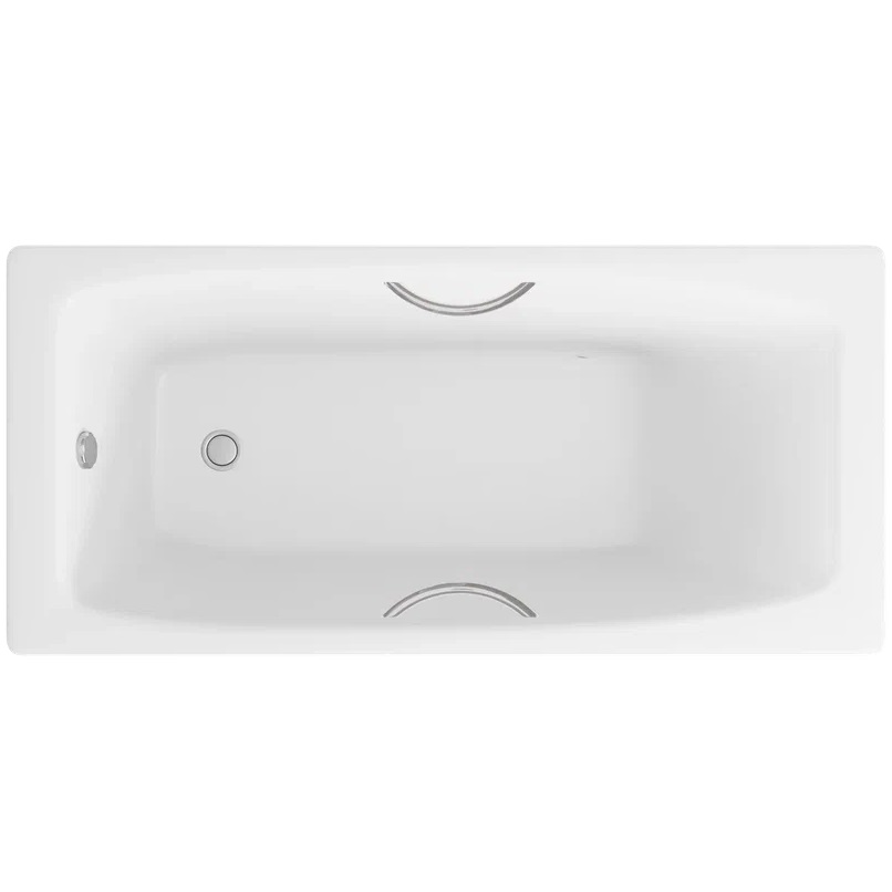 Ванна чугунная Delice Repos DLR220507R 150х70 (белый), встраиваемая с ручками