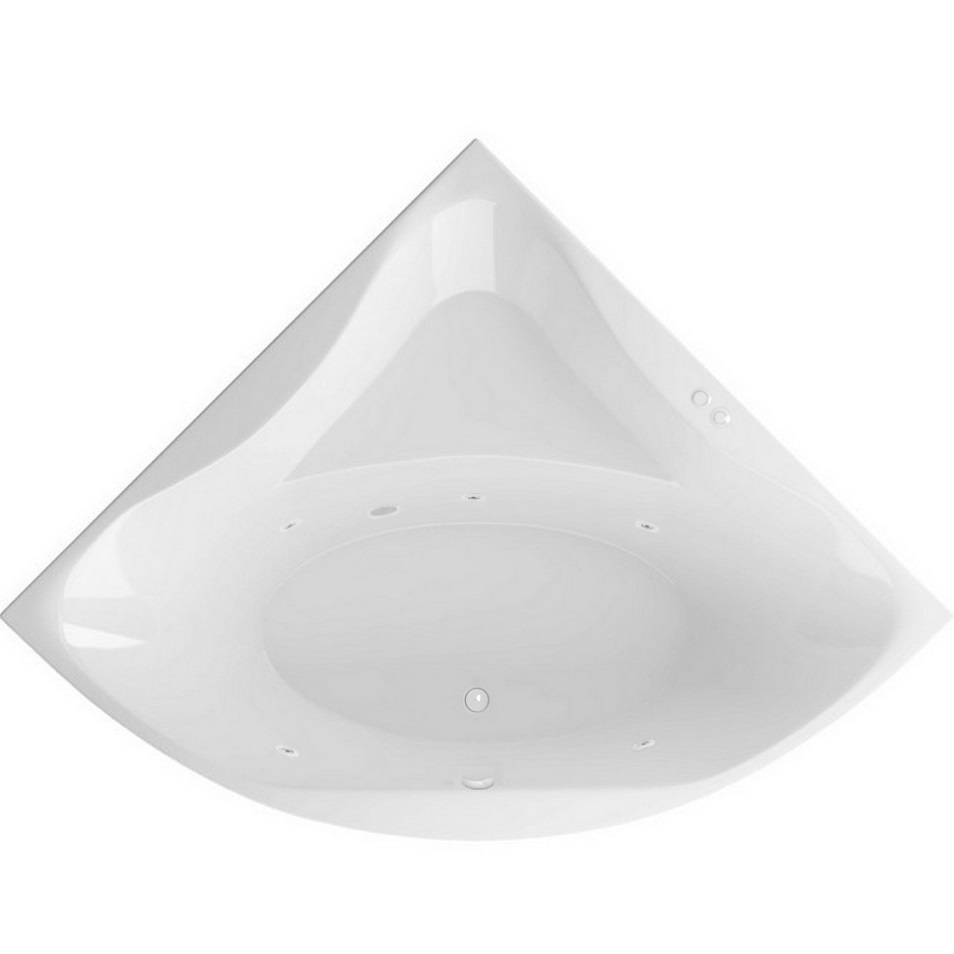 Ванна гидромассажная акриловая Excellent Glamour SOFT WAEX.GLA15.SOFT.WH 150x150 (белый глянцевый), каркас, слив-перелив