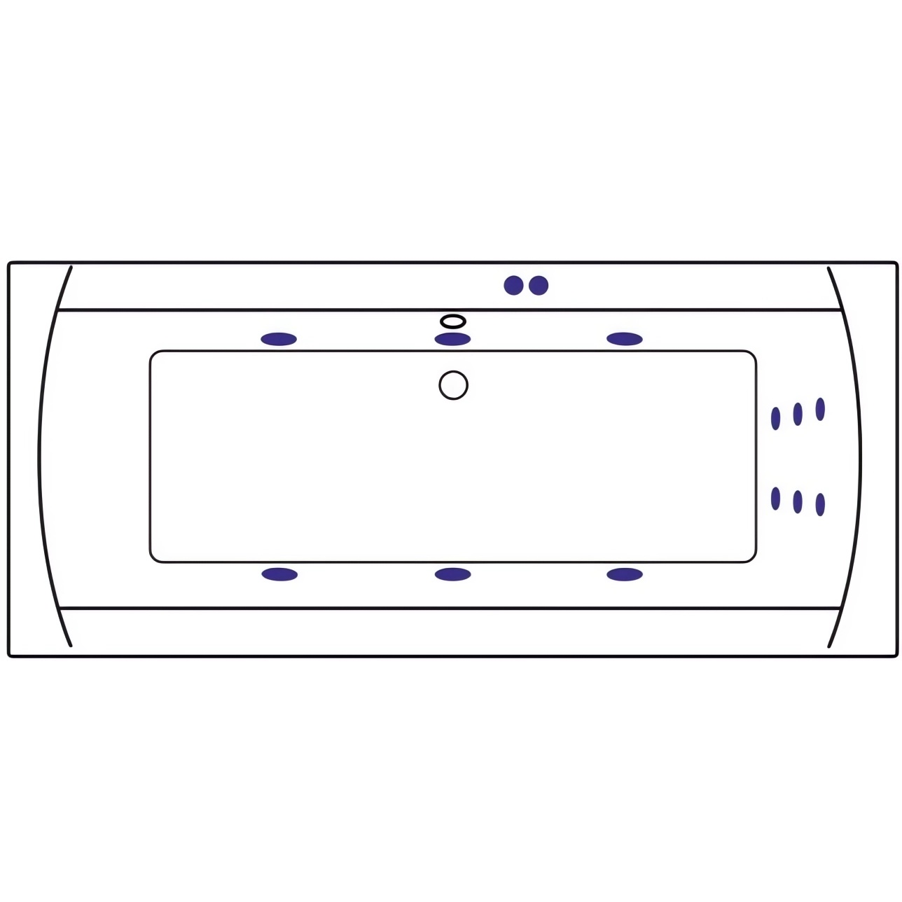 Ванна гидромассажная Excellent Aquaria Lux Line Slim WAEX.AQU18S.LINE.BR 180x80 (бронза), на каркасе, со сливом-переливом