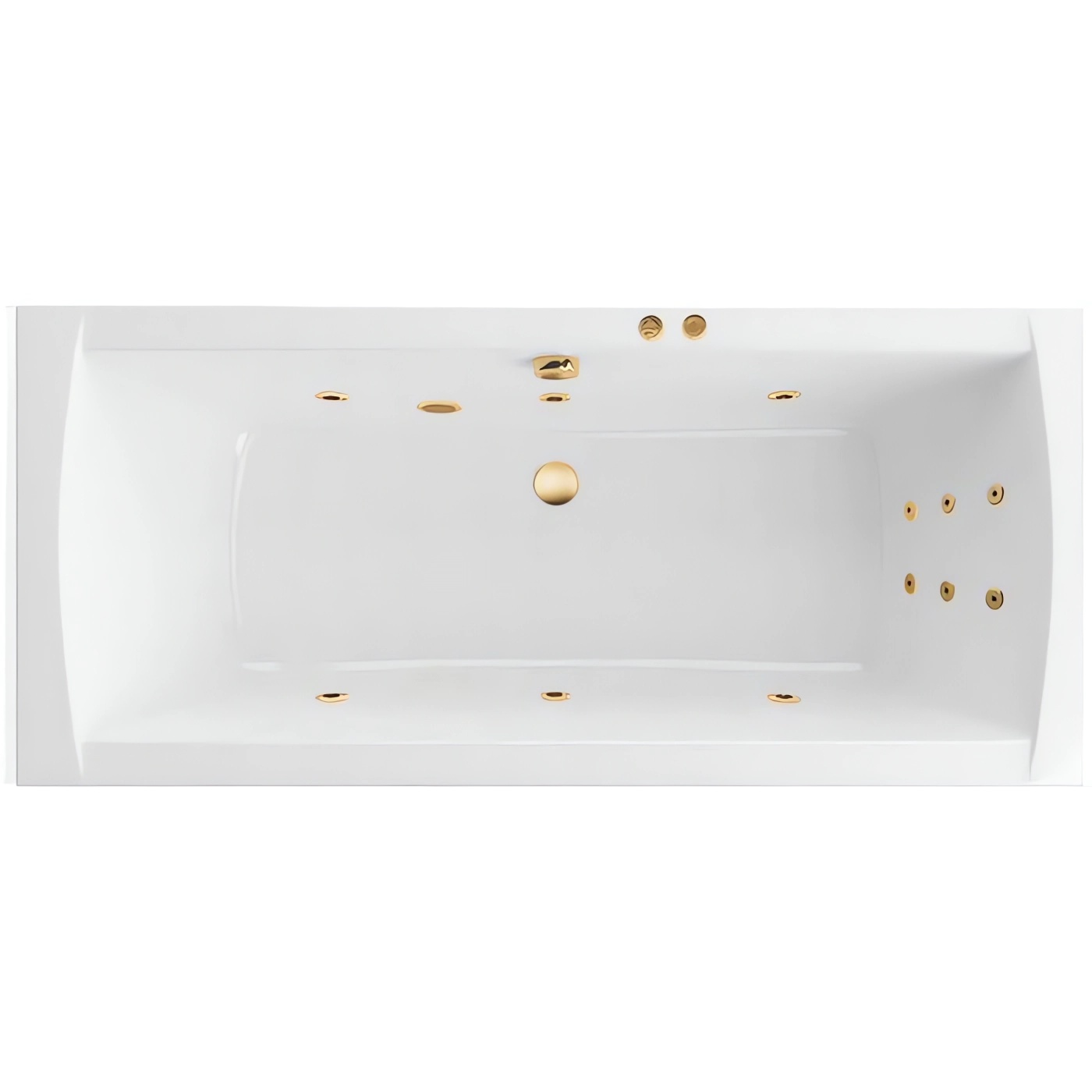 Ванна гидромассажная Excellent Aquaria Lux Line WAEX.AQU18.LINE.GL 180x80 (золото), на каркасе, со сливом-переливом