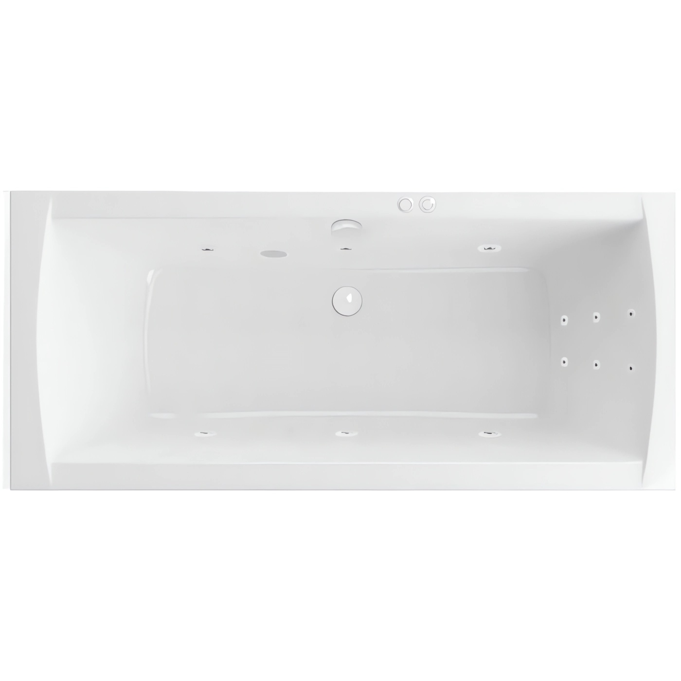 Ванна гидромассажная Excellent Aquaria Lux Line Slim WAEX.AQU18S.LINE.WH 180x80 (белый), на каркасе, со сливом-переливом