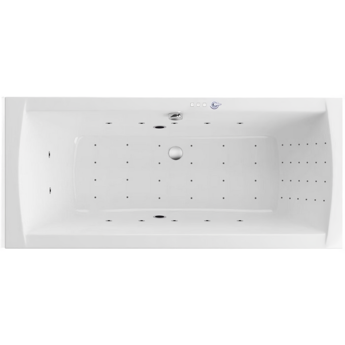 Ванна гидромассажная Excellent Aquaria Lux Nano WAEX.AQU18.NANO.CR 180x80 (хром), на каркасе, со сливом-переливом