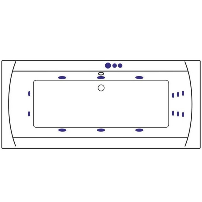 Ванна гидромассажная Excellent Aquaria Lux Slim Smart WAEX.AQU18S.SMART.BR 180x80 (бронза), на каркасе, со сливом-переливом