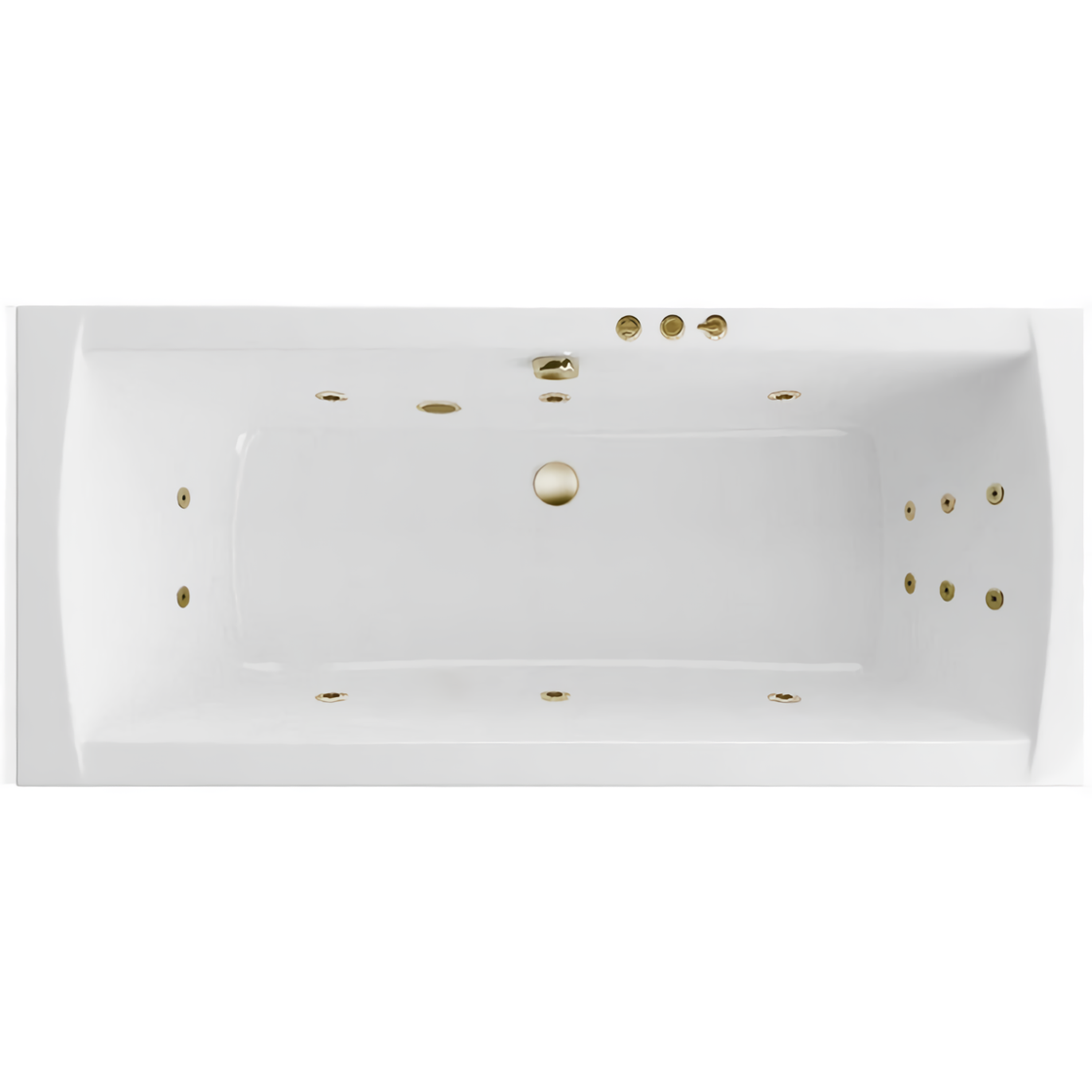 Ванна гидромассажная Excellent Aquaria Lux Slim Smart WAEX.AQU18S.SMART.BR 180x80 (бронза), на каркасе, со сливом-переливом