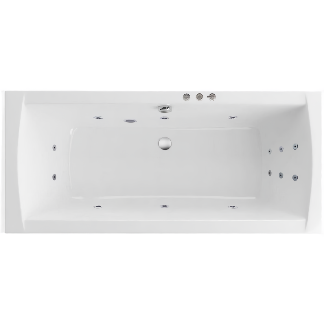 Ванна гидромассажная Excellent Aquaria Lux Slim Smart WAEX.AQU18S.SMART.CR 180x80 (хром), на каркасе, со сливом-переливом
