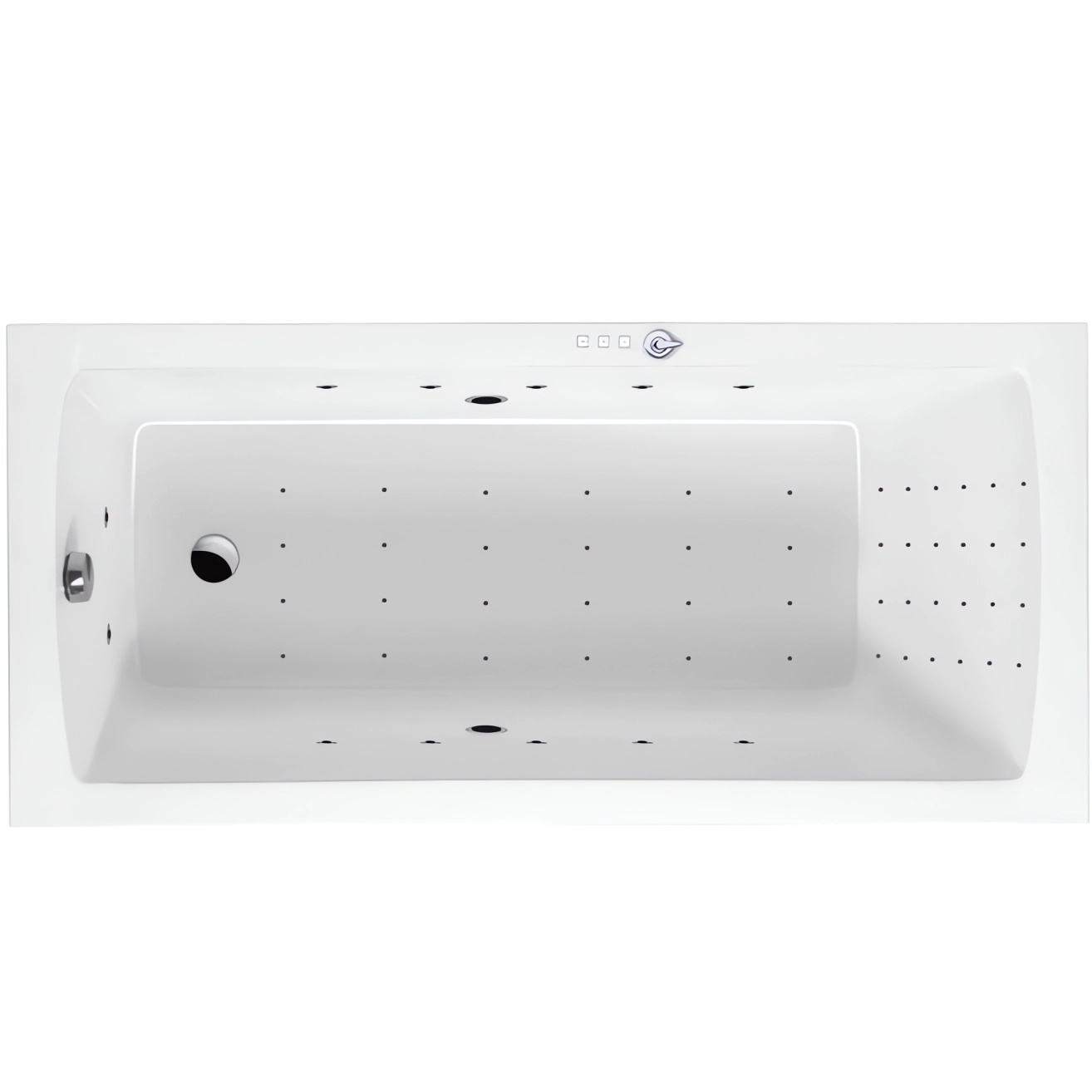 Ванна гидромассажная Excellent Aquaria Nano WAEX.AQU17.NANO.CR 170x75 (хром), на каркасе, со сливом-переливом