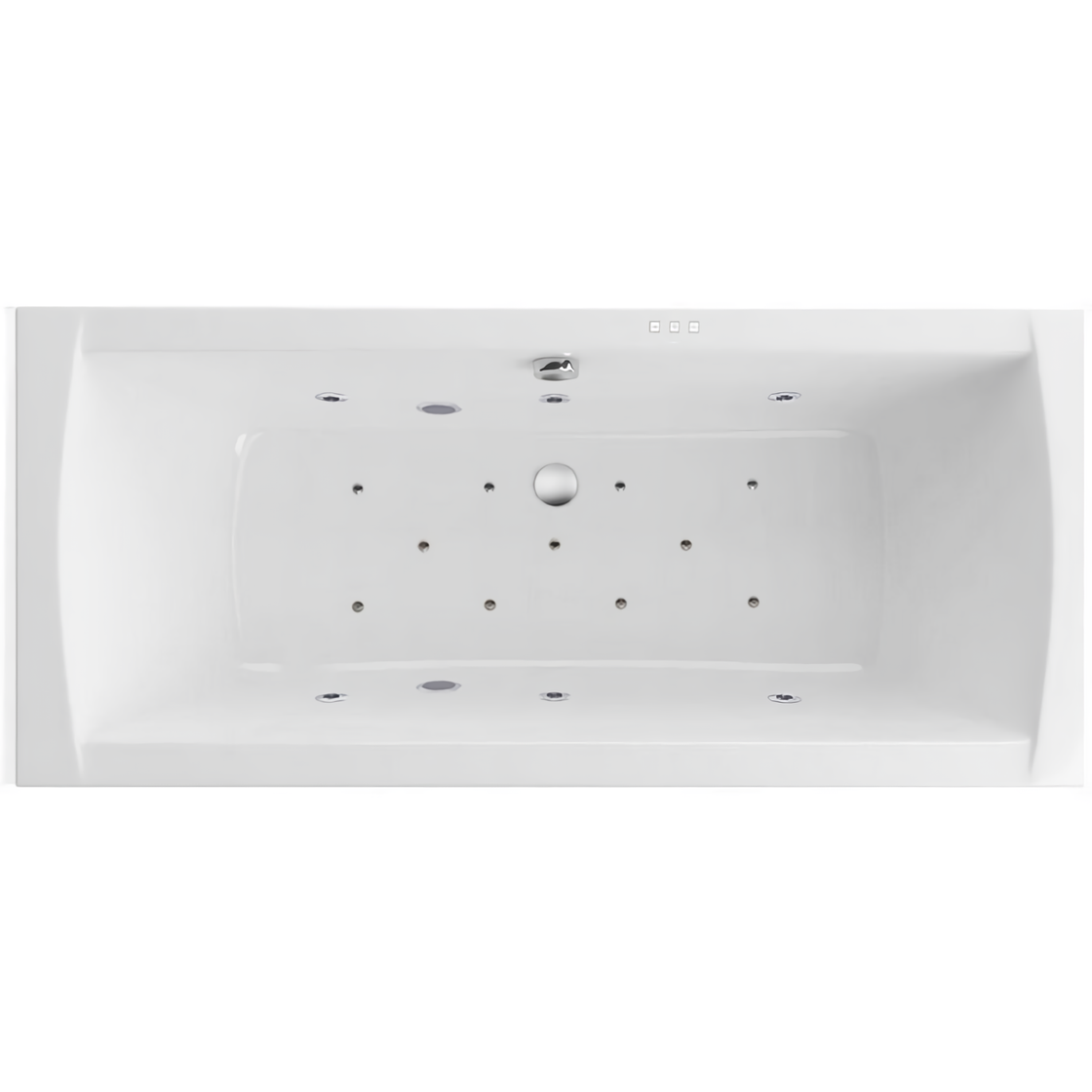 Ванна гидромассажная Excellent Aquaria Lux Slim Relax WAEX.AQU18S.RELAX.CR 180x80 (хром), на каркасе, со сливом-переливом