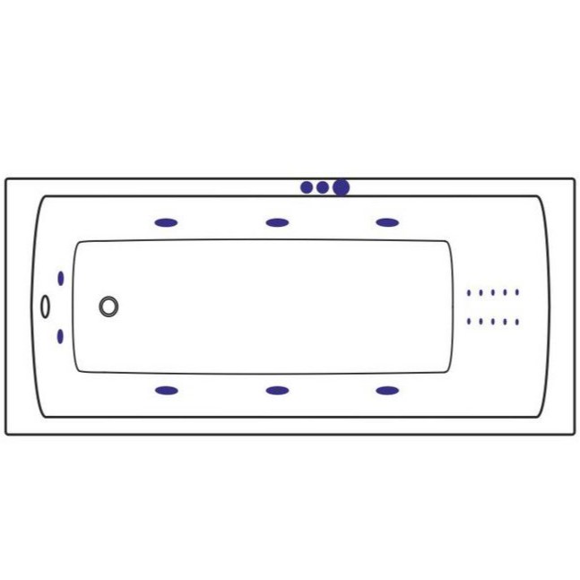Ванна гидромассажная Excellent Aquaria Smart Nano WAEX.AQU15.SMARTNANO.GL 150x70 (золото), на каркасе, со сливом-переливом
