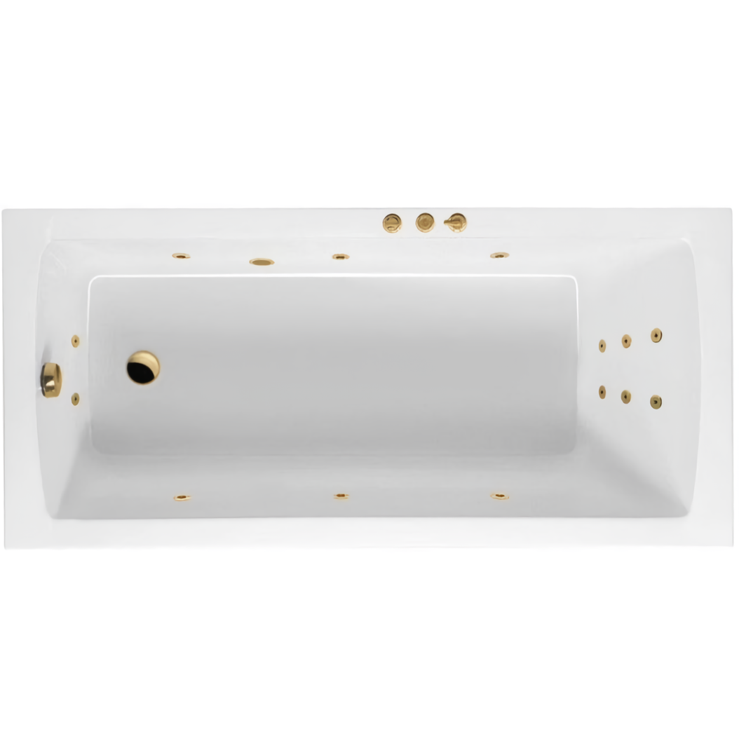Ванна гидромассажная Excellent Aquaria Smart WAEX.AQU17.SMART.GL 170x75 (золото), на каркасе, со сливом-переливом