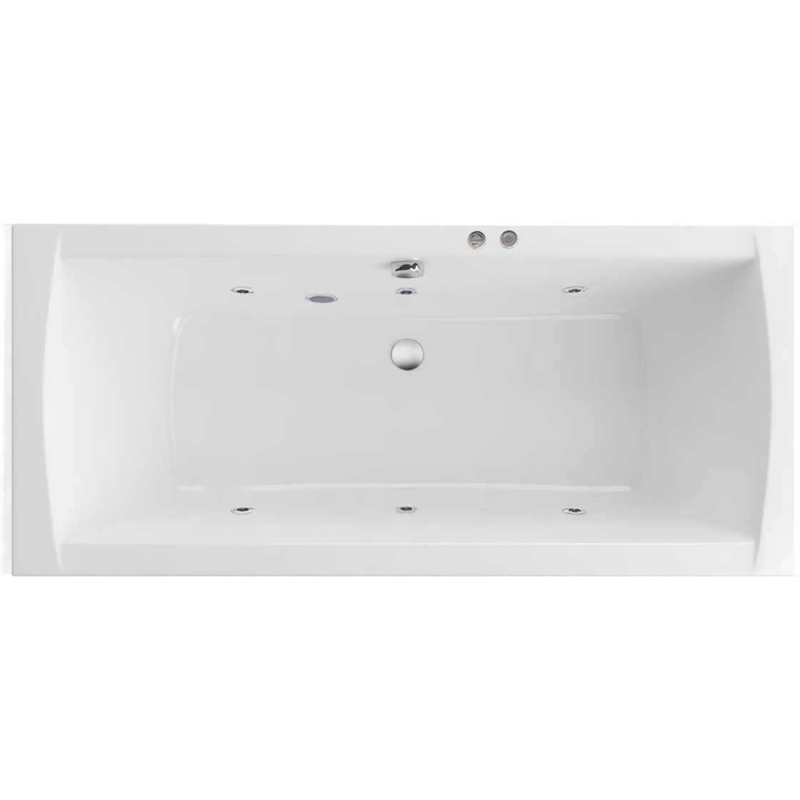 Ванна гидромассажная Excellent Aquaria Lux Slim Soft WAEX.AQU18S.SOFT.CR 180x80 (хром), на каркасе, со сливом-переливом