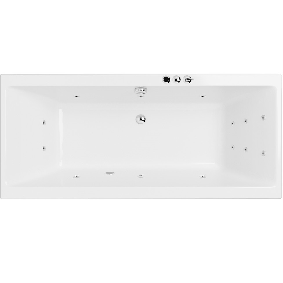 Ванна гидромассажная Excellent Pryzmat SMART WAEX.PRY19.SMART.CR 190x90 (белый глянцевый, хром), каркас, слив-перелив