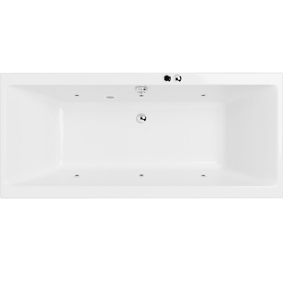 Ванна гидромассажная Excellent Pryzmat SOFT WAEX.PRY17.SOFT.CR 170x75 (белый глянцевый, хром), каркас, слив-перелив