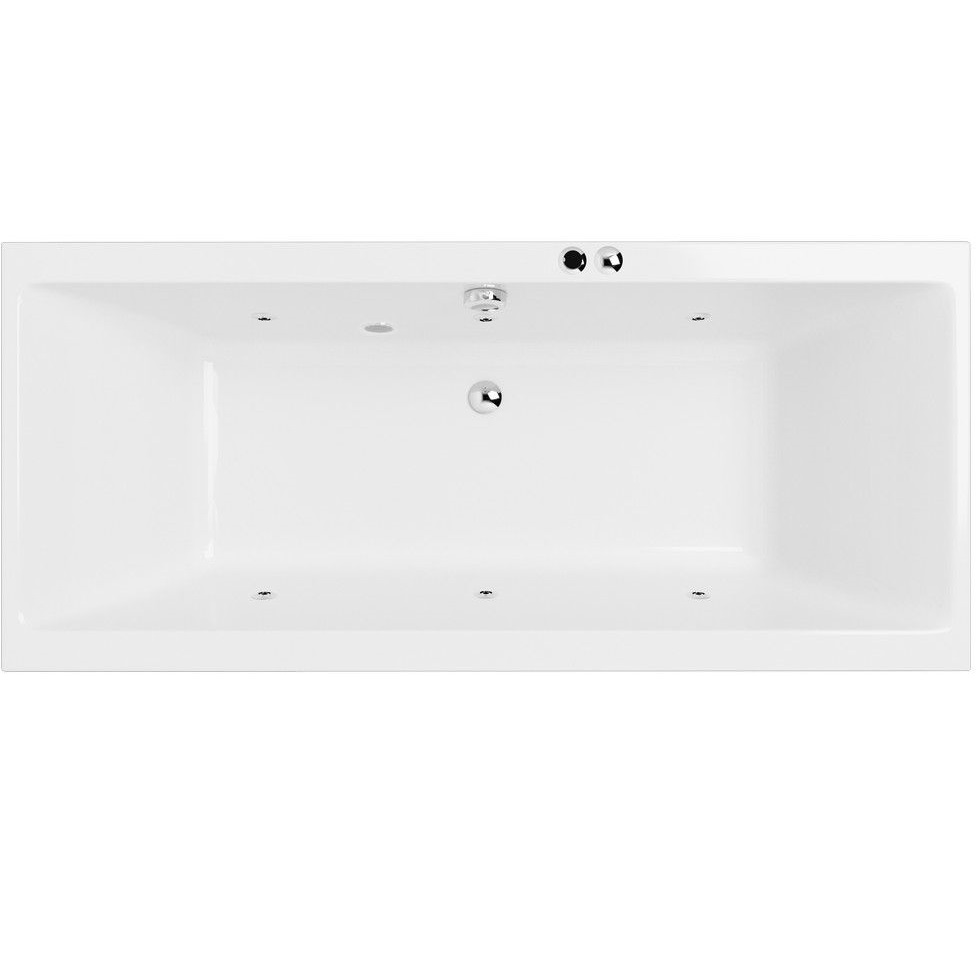 Ванна гидромассажная Excellent Pryzmat SOFT WAEX.PRY18.SOFT.CR 180x80 (белый глянцевый, хром), каркас, слив-перелив