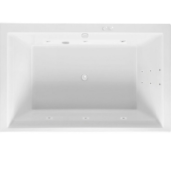 Ванна гидромассажная пристенная Excellent Crown Lux LINE WAEX.CRO19.LINE.WH 190x120 (белый), каркас, слив-перелив