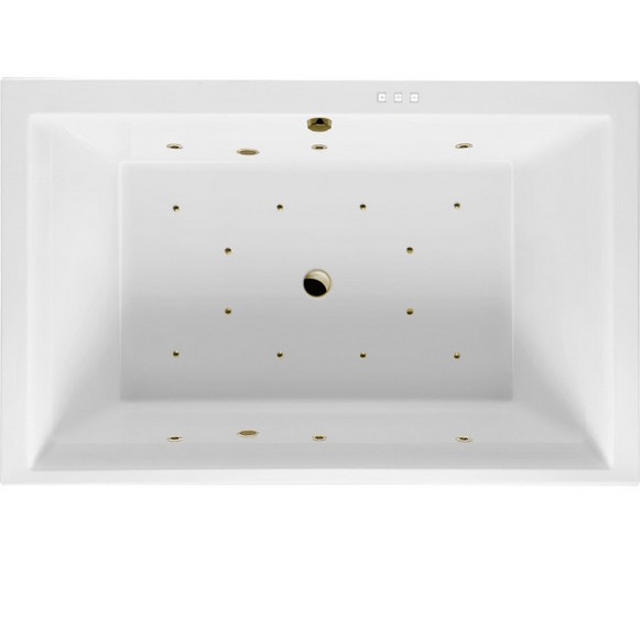 Ванна гидромассажная пристенная Excellent Crown Lux RELAX WAEX.CRO19.RELAX.BR 190x120 (бронза, белый), каркас, слив-перелив