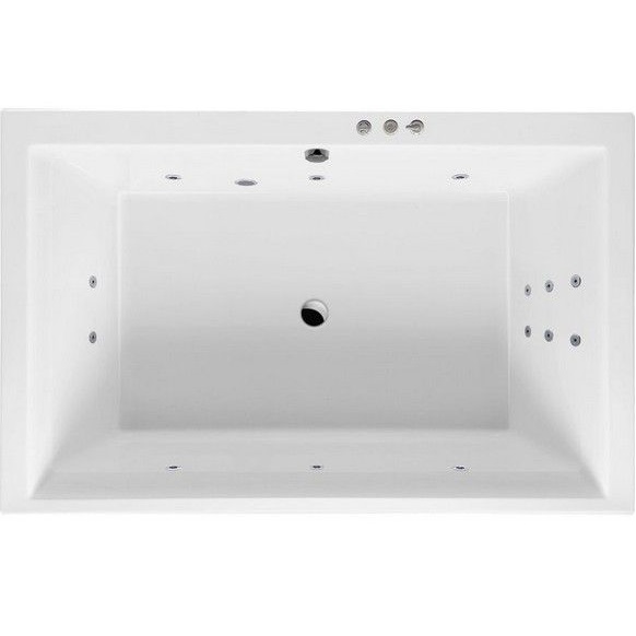 Ванна гидромассажная пристенная Excellent Crown Lux SMART WAEX.CRO19.SMART.CR 190x120 (хром, белый), каркас, слив-перелив