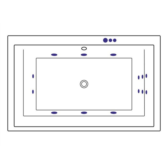 Ванна гидромассажная пристенная Excellent Crown Lux SMART WAEX.CRO19.SMART.GL 190x120 (золотой, белый), каркас, слив-перелив