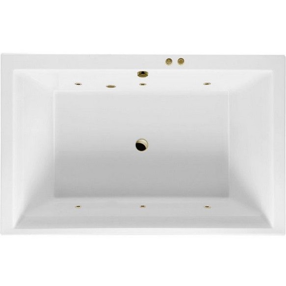 Ванна гидромассажная пристенная Excellent Crown Lux SOFT WAEX.CRO19.SOFT.BR 190x120 (бронза, белый), каркас, слив-перелив