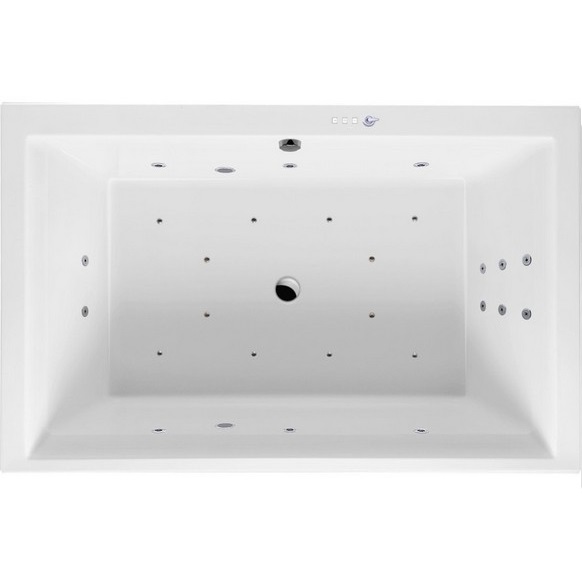 Ванна гидромассажная пристенная Excellent Crown Lux ULTRA WAEX.CRO19.ULTRA.CR 190x120 (хром, белый), каркас, слив-перелив