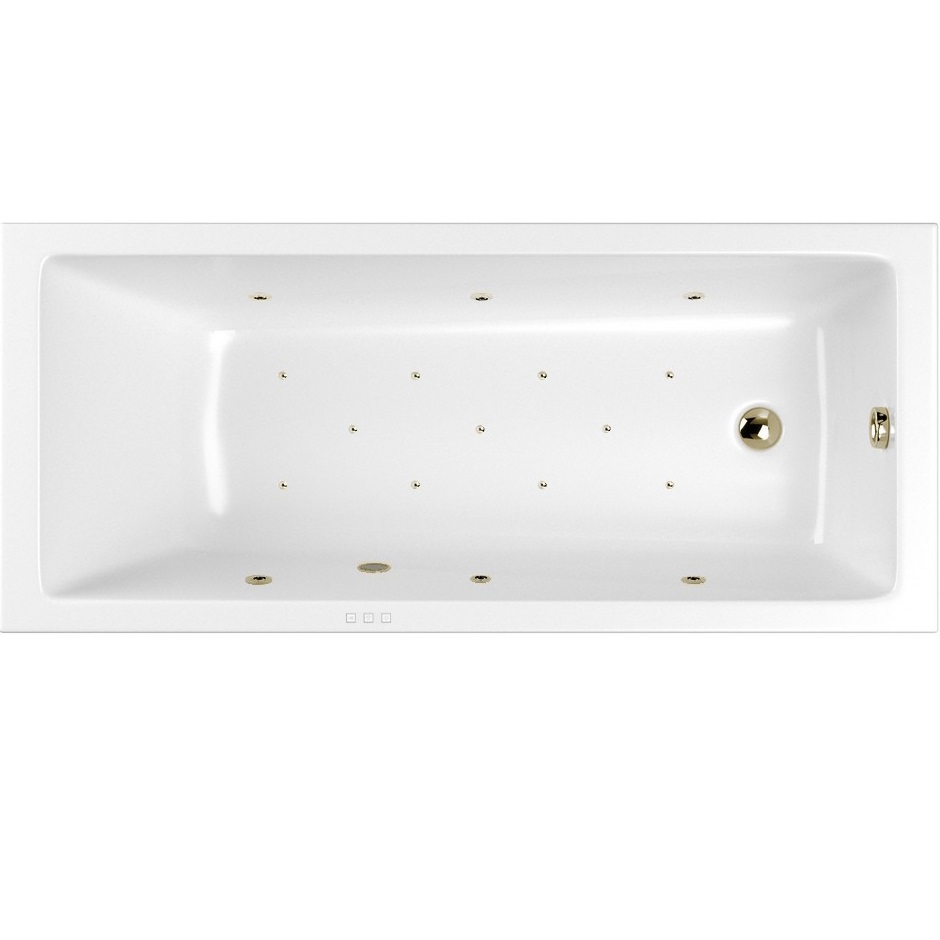 Ванна гидромассажная встраиваемая Whitecross Wave Slim RELAX 0111.150070.100.RELAX.BR 150x70 (бронза, белый), каркас, слив-перелив