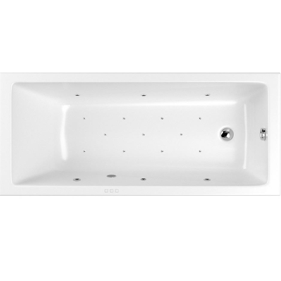 Ванна гидромассажная встраиваемая Whitecross Wave Slim RELAX 0111.150070.100.RELAX.CR 150x70 (хром, белый), каркас, слив-перелив