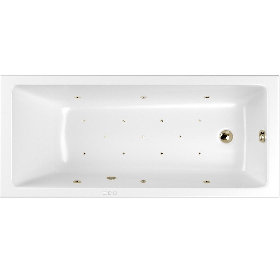 Ванна гидромассажная встраиваемая Whitecross Wave Slim RELAX 0111.160070.100.RELAX.BR 160x70 (бронза, белый), каркас, слив-перелив