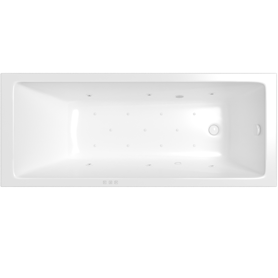 Ванна гидромассажная встраиваемая Whitecross Wave Slim RELAX 0111.150070.100.RELAX.WH 150x70 (белый), каркас, слив-перелив