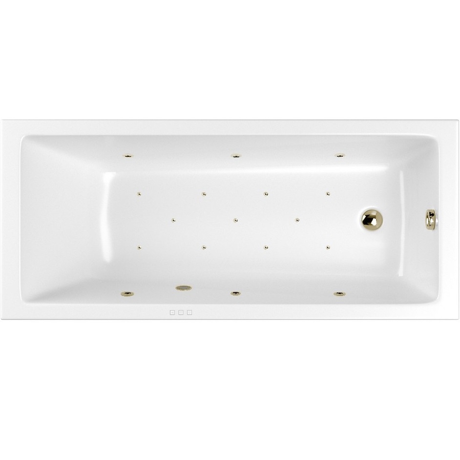 Ванна гидромассажная встраиваемая Whitecross Wave Slim RELAX 0111.170070.100.RELAX.BR 170x70 (бронза, белый), каркас, слив-перелив