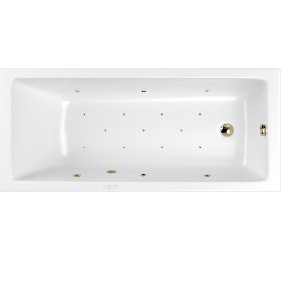 Ванна гидромассажная встраиваемая Whitecross Wave Slim RELAX 0111.180080.100.RELAX.BR 180x80 (бронза, белый), каркас, слив-перелив