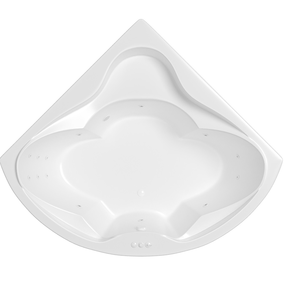 Ванна гидромассажная Whitecross Konsul SMART 0110.150150.100.SMART.WH 150x150 (белый глянцевый), каркас, слив-перелив