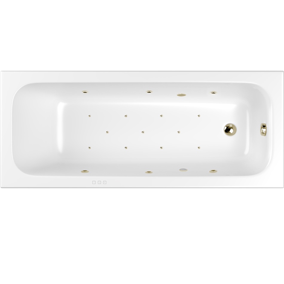 Ванна гидромассажная Whitecross Vibe RELAX 0105.170070.100.RELAX.BR 170x70 (белый глянцевый, бронза), каркас, слив-перелив
