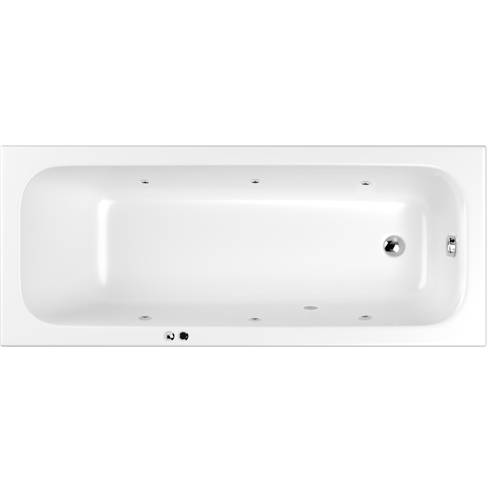 Ванна гидромассажная Whitecross Vibe SOFT 0105.170070.100.SOFT.CR 170x70 (белый глянцевый, хром), каркас, слив-перелив