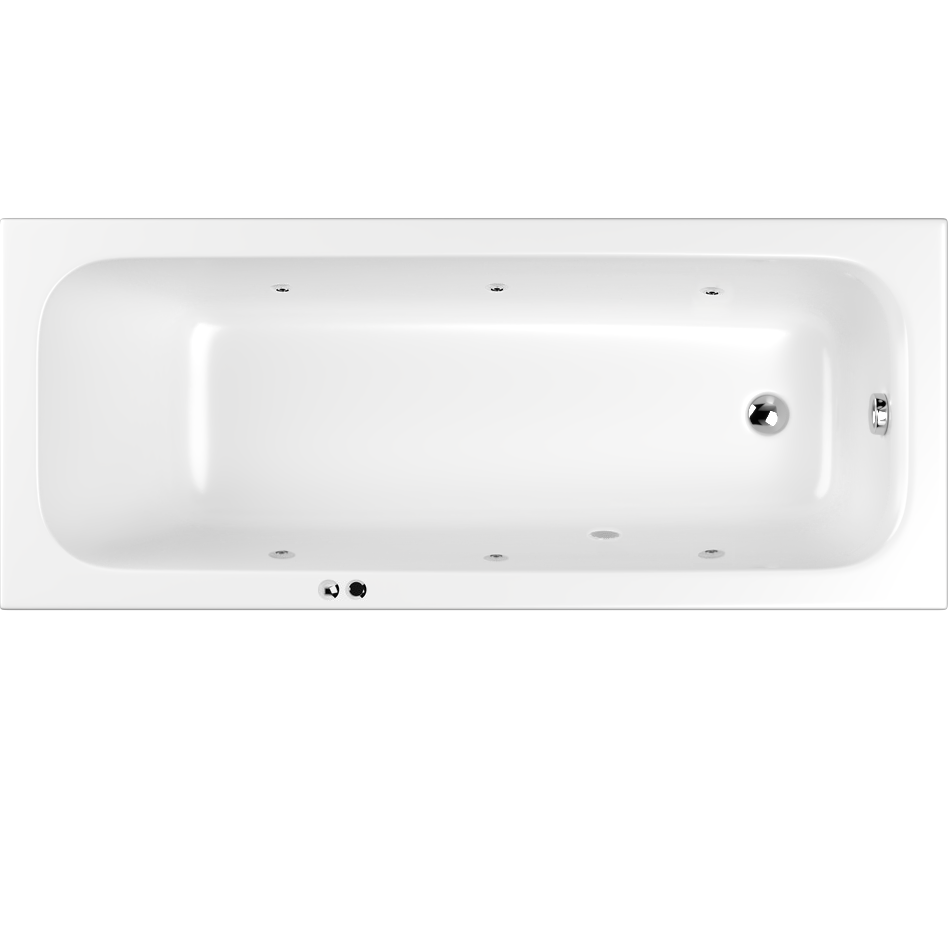 Ванна гидромассажная Whitecross Vibe SOFT 0105.180075.100.SOFT.CR 180x75 (хром, белый), каркас, слив-перелив