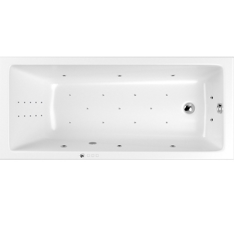 Ванна гидромассажная Whitecross Wave SMART NANO 0101.150070.100.SMARTNANO.CR 150x70 (хром, белый), каркас, слив-перелив
